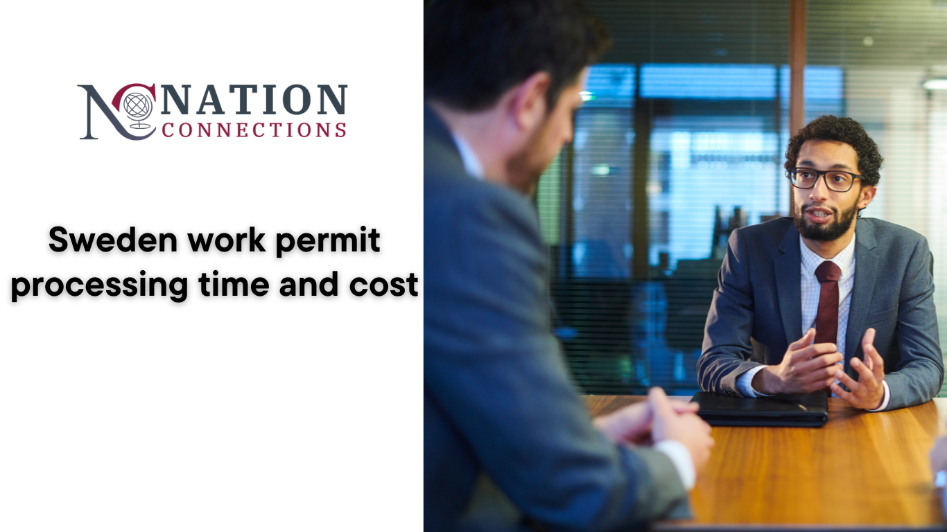 Sweden work permit processing time and cost