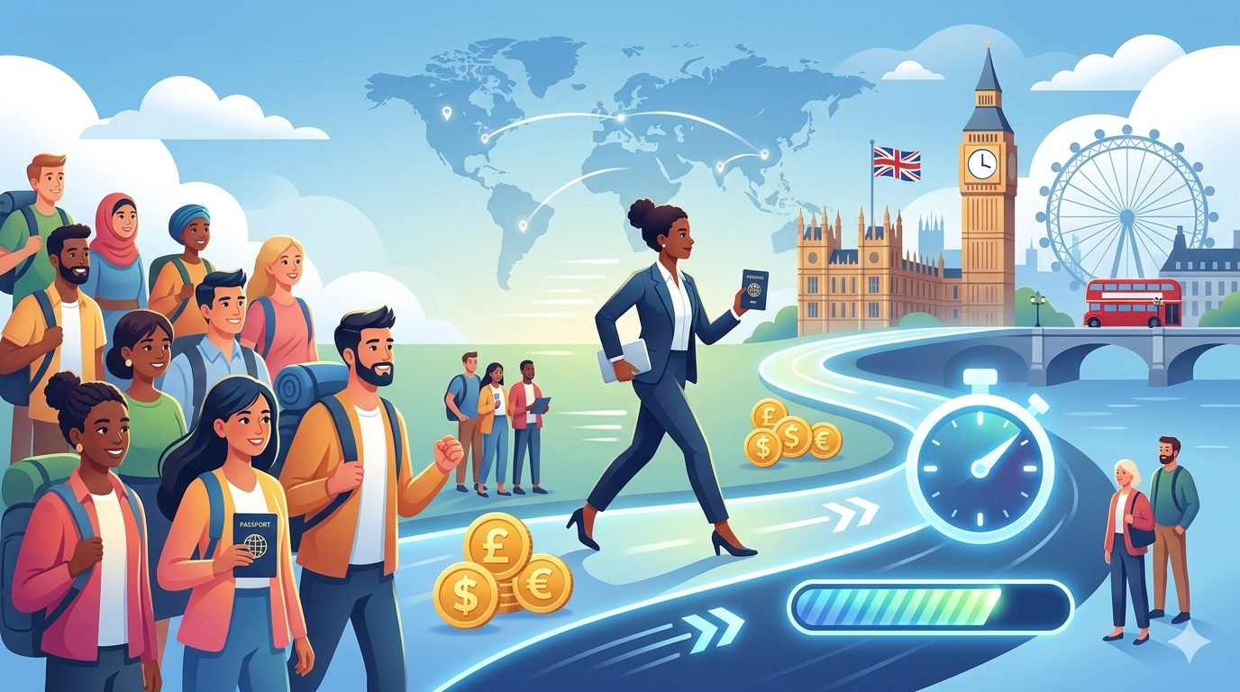 UK visa priority service fees Hyderabad